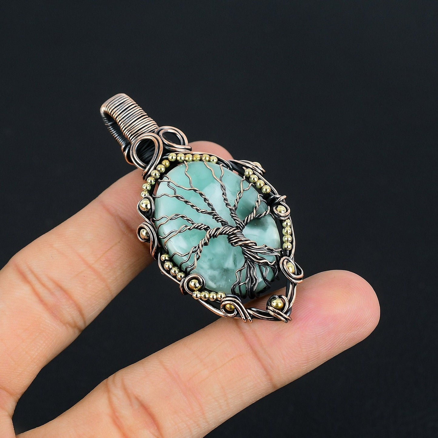 Blue Hemimorphite Gemstone Pendant