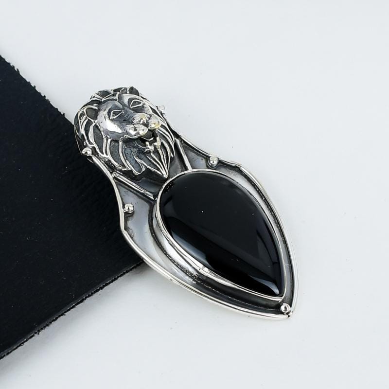 Black Onyx Gemstone Pendant