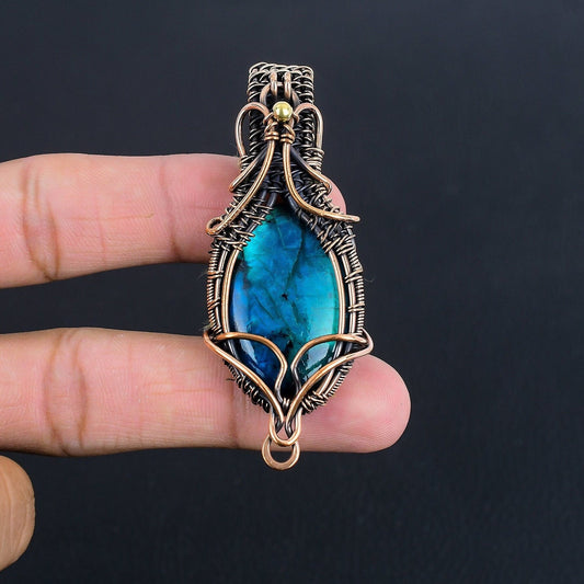 Blue Labradorite Gemstone Pendant