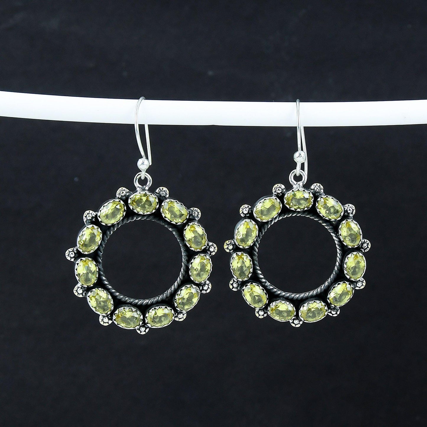 Yellow Citrine Gemstone Earrings