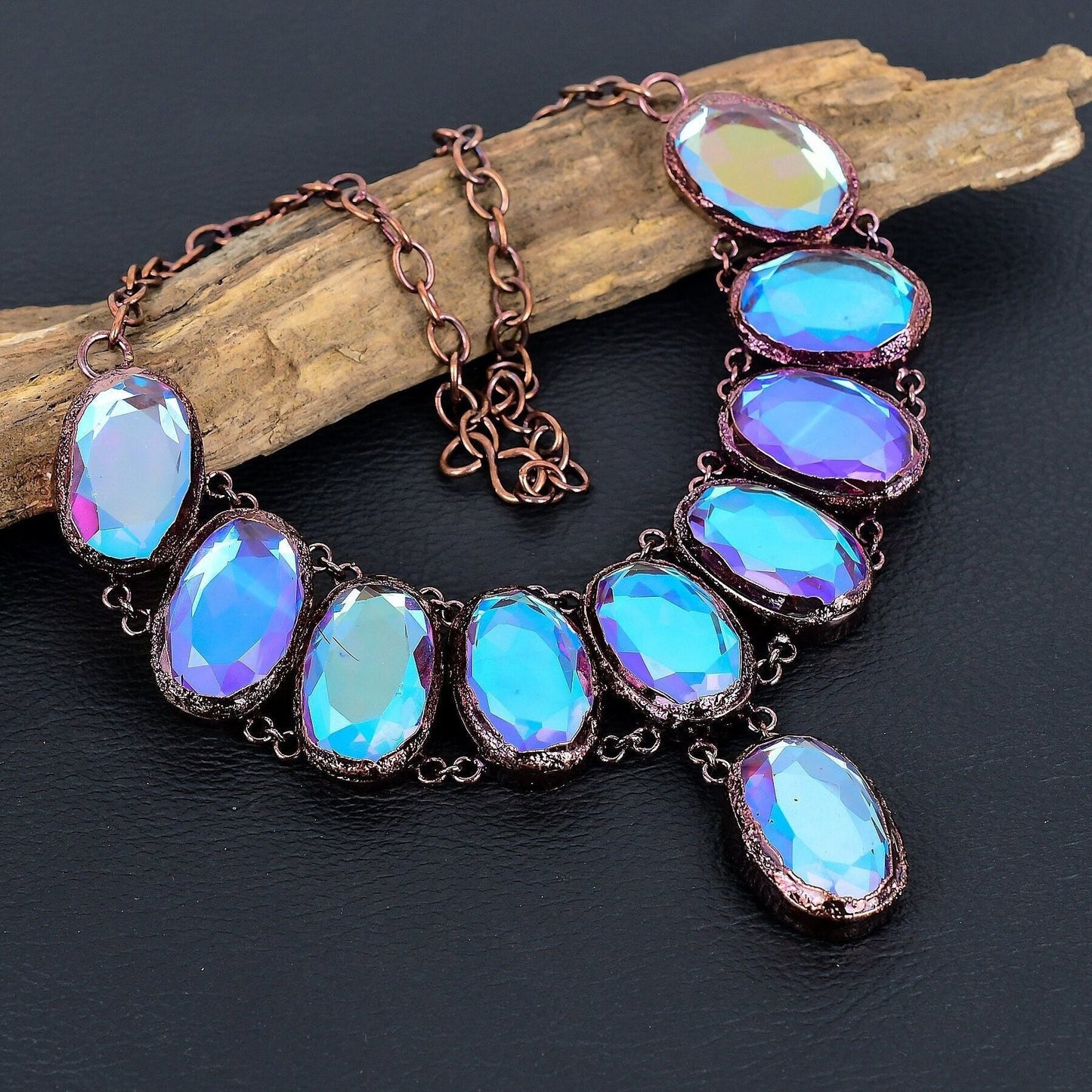 Pink Mystic Topaz Gemstone Necklace