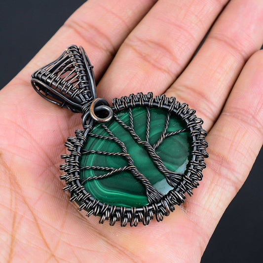 Green Malachite Gemstone Pendant