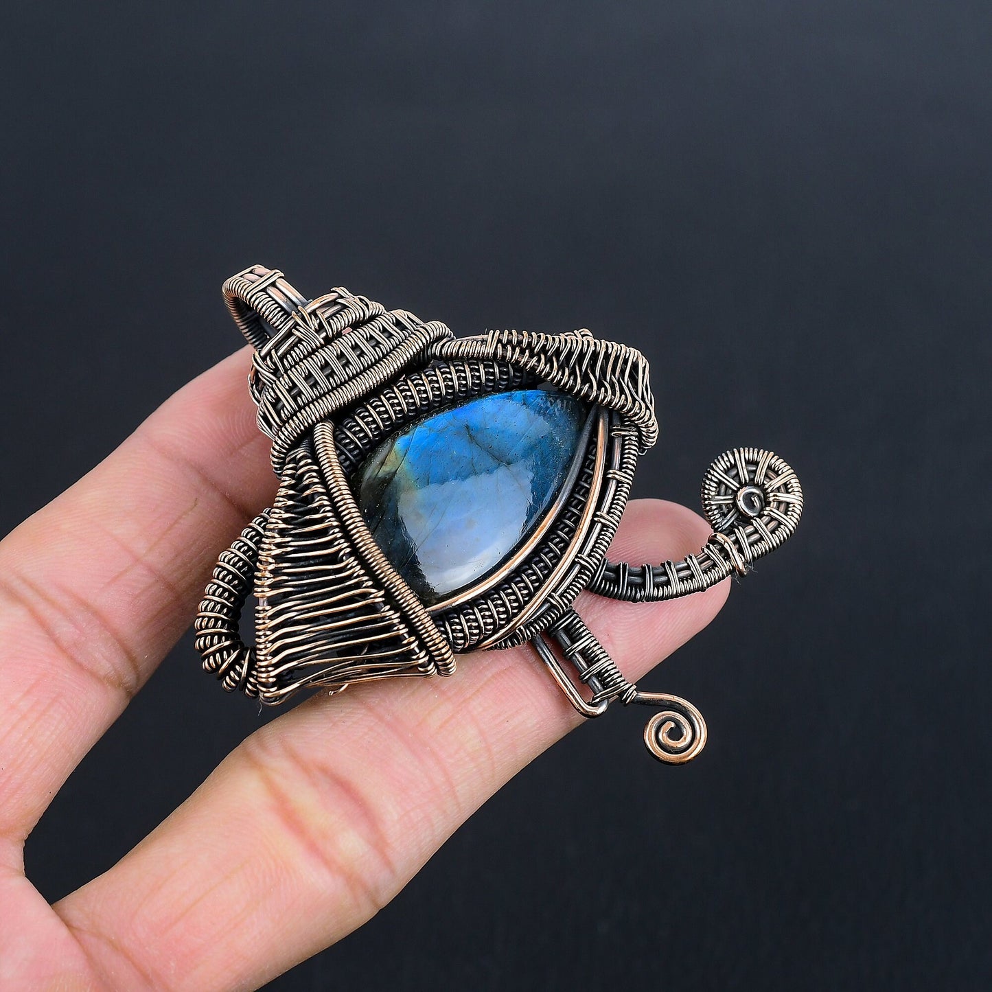 Blue Labradorite Gemstone Pendant