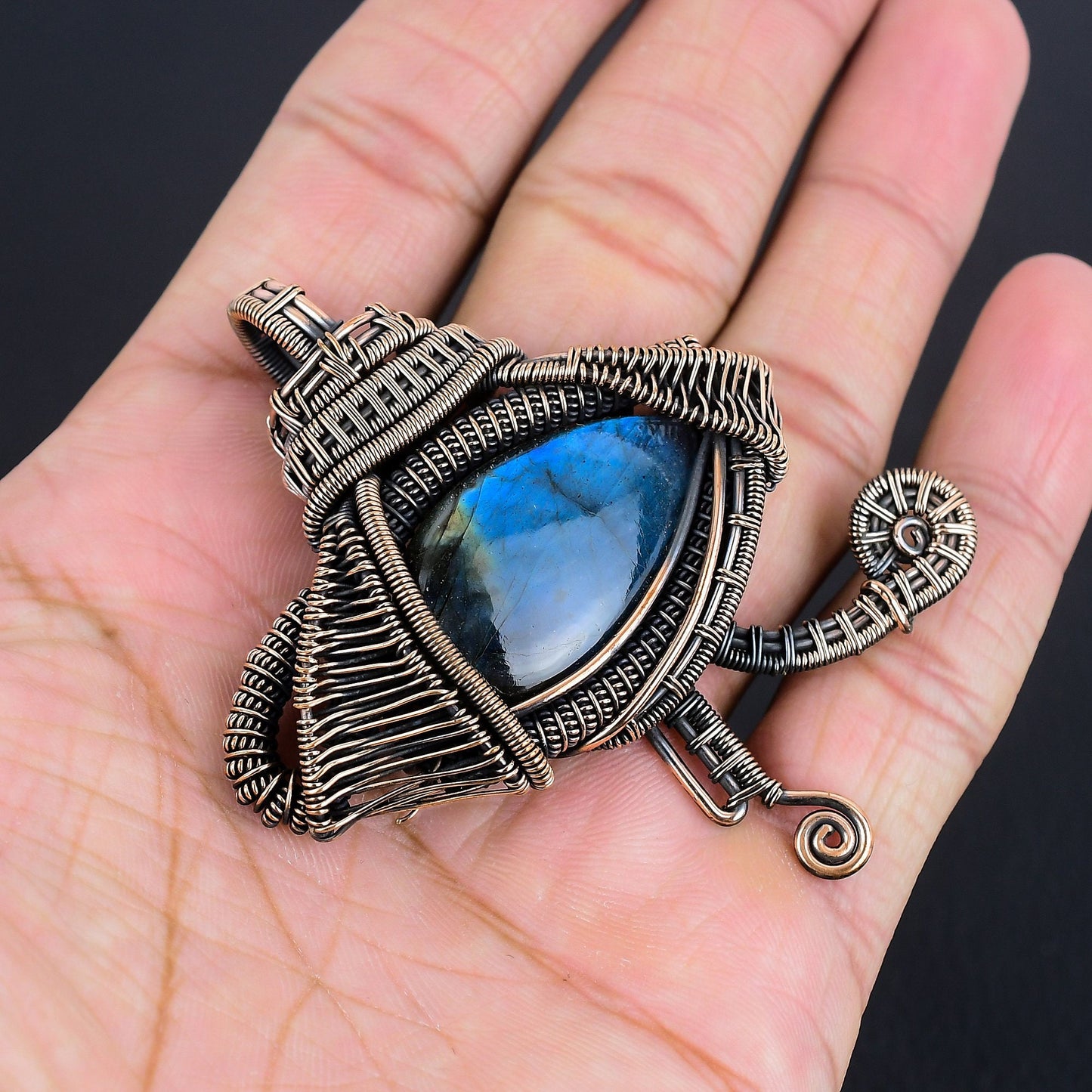 Blue Labradorite Gemstone Pendant