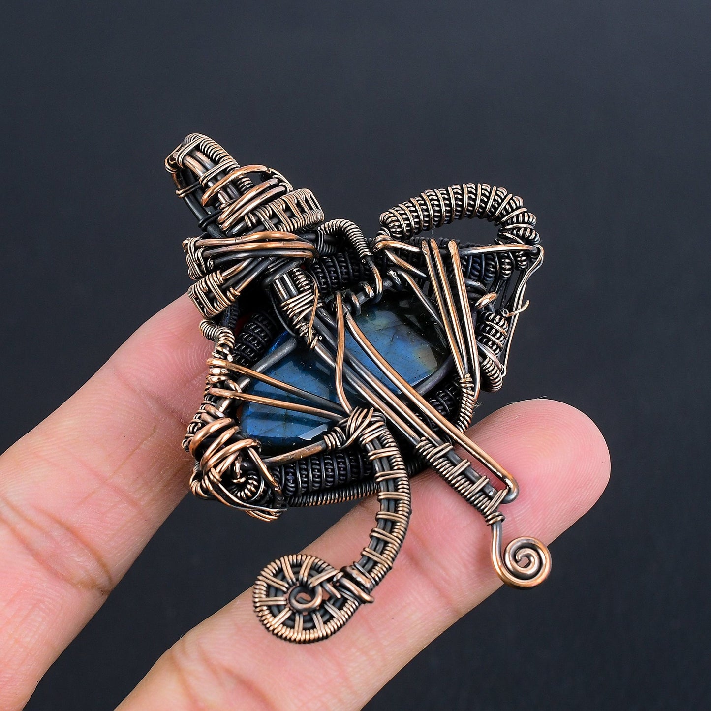 Blue Labradorite Gemstone Pendant