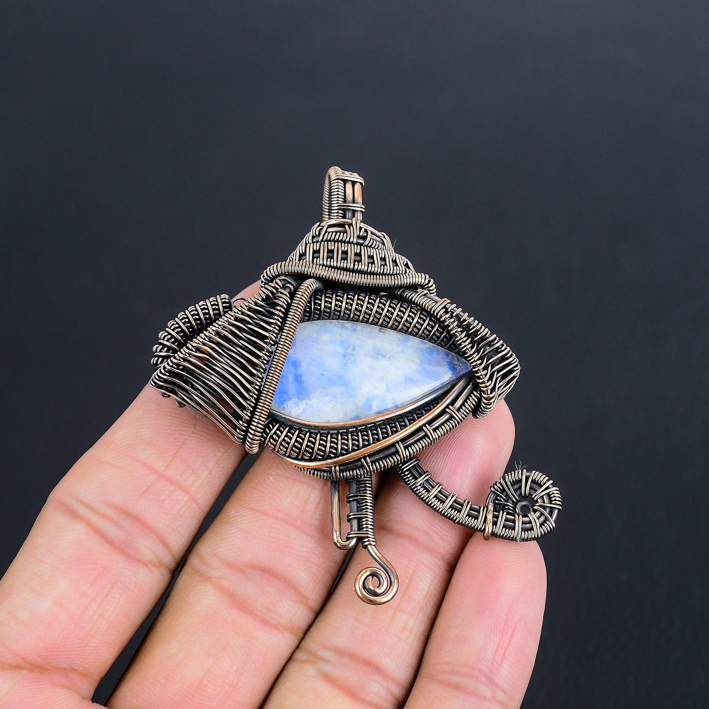 Rainbow Moonstone Gemstone Pendant