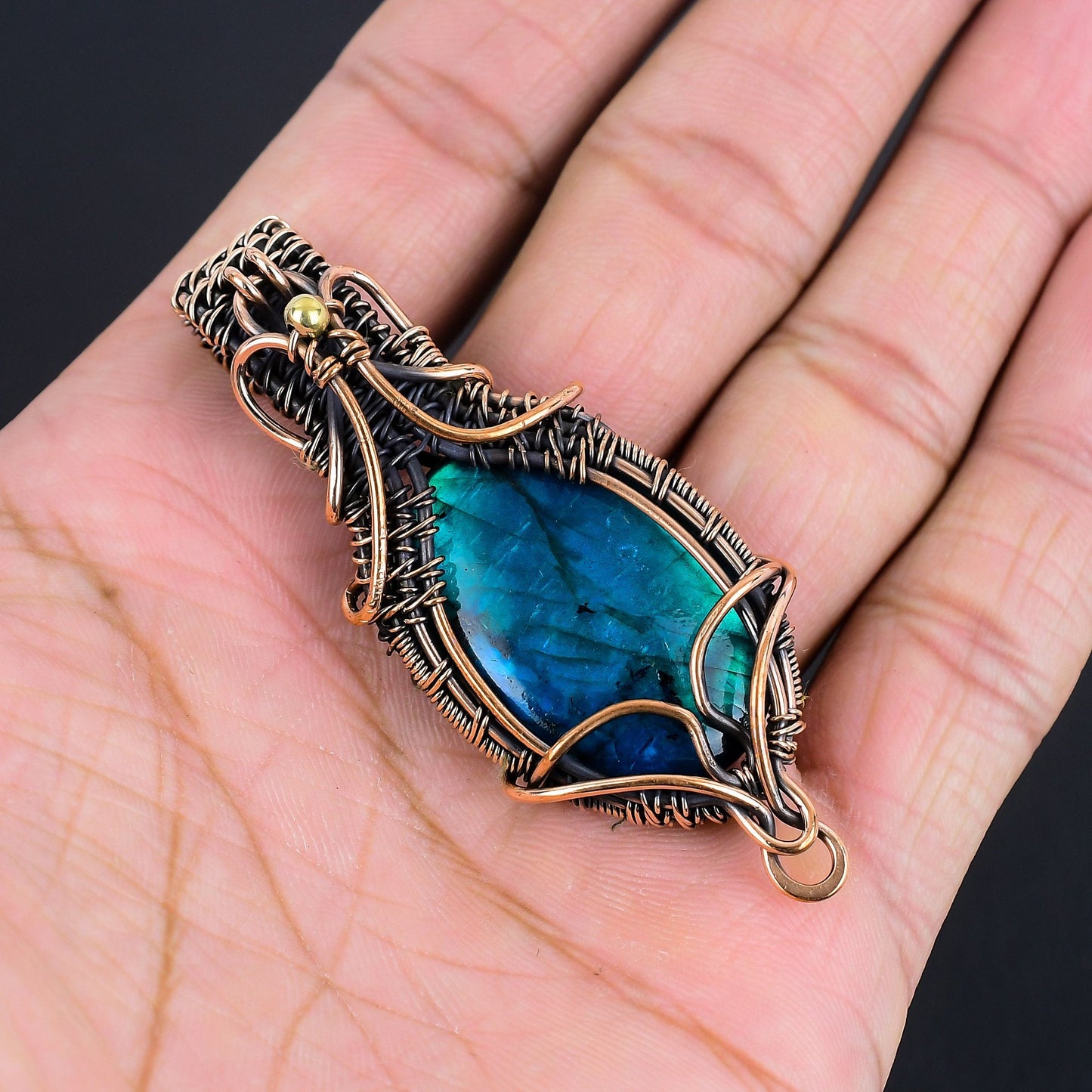 Blue Labradorite Gemstone Pendant