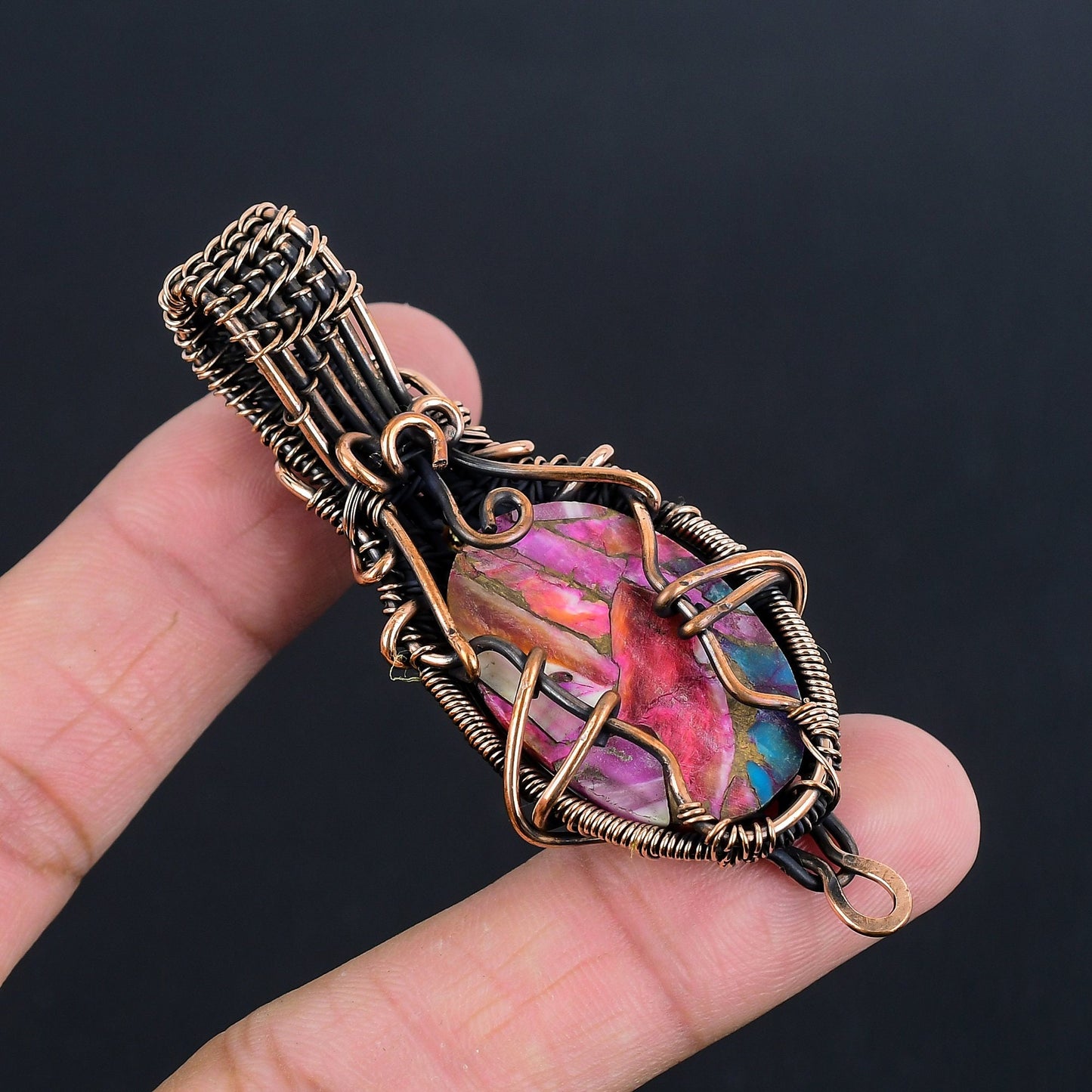 Pink Turquoise Gemstone Pendant
