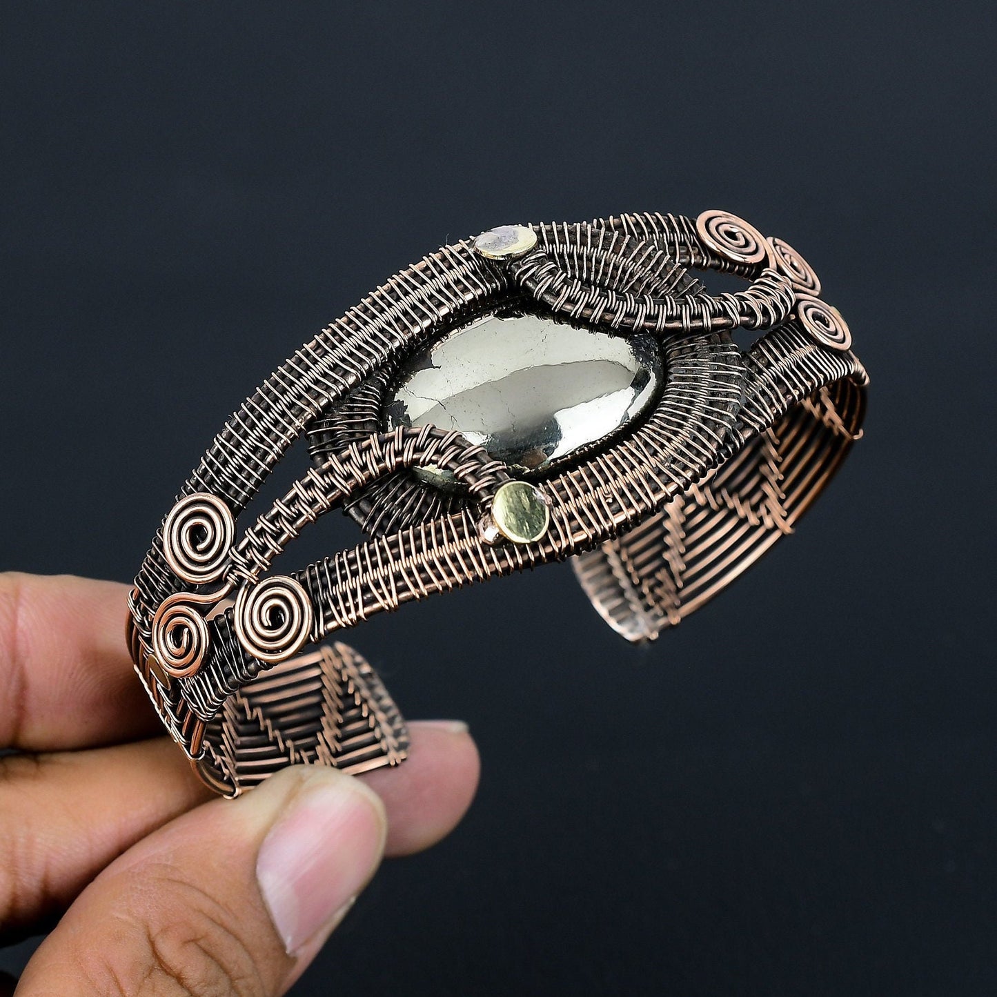 Golden Pyrite Gemstone Bracelet