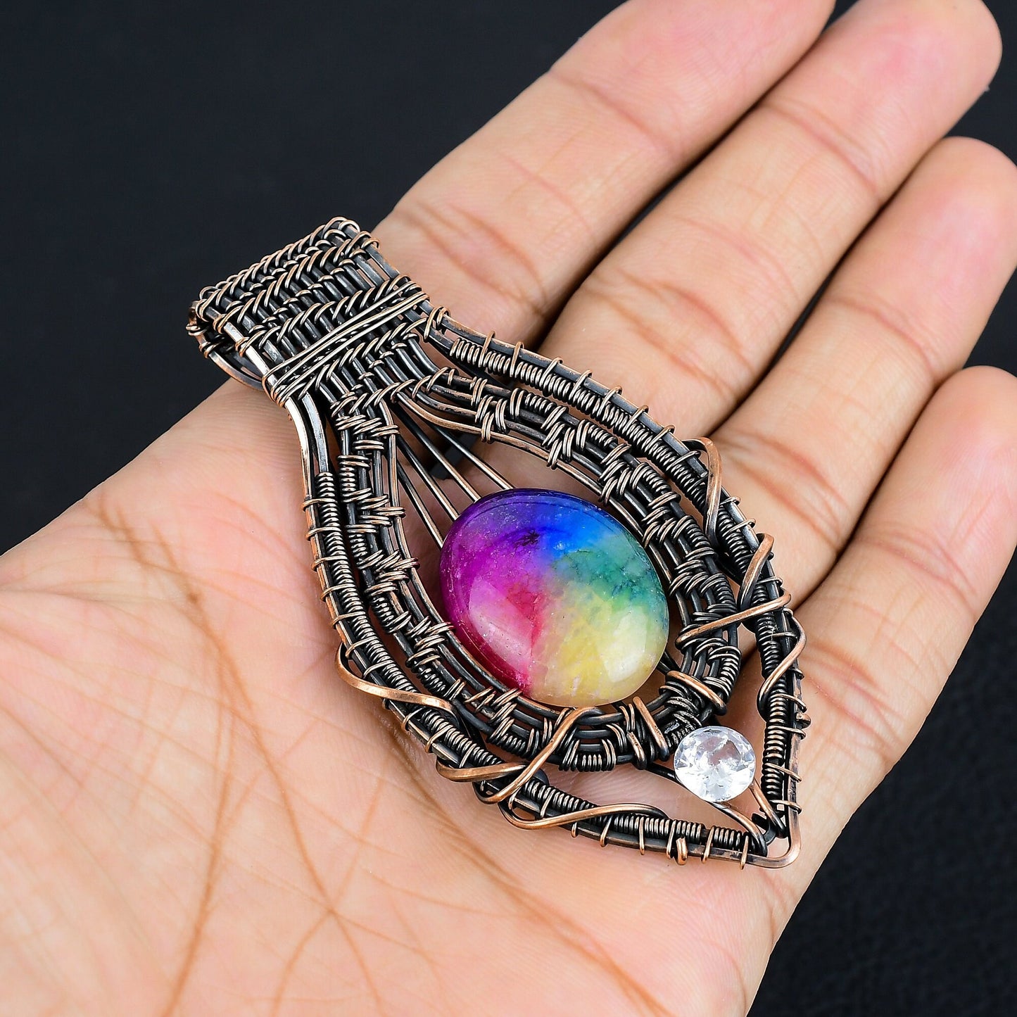 Rainbow Solar Quartz Gemstone Pendant