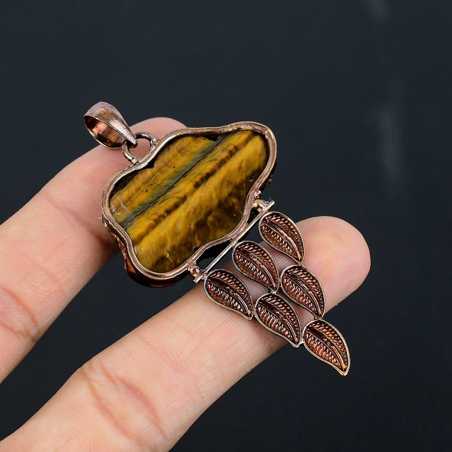 Brown Tiger Eye Gemstone Pendant
