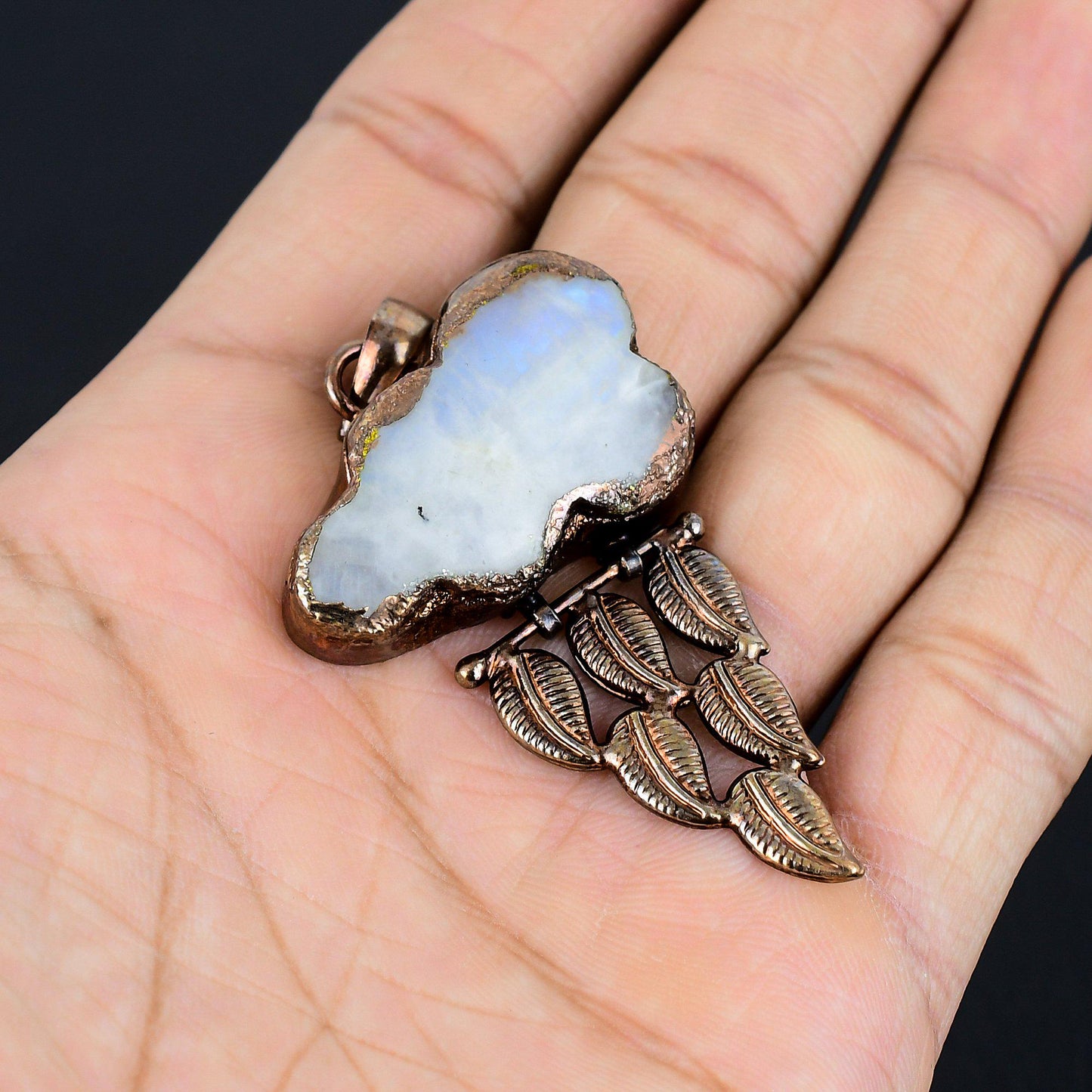 Rainbow Moonstone Gemstone Pendant