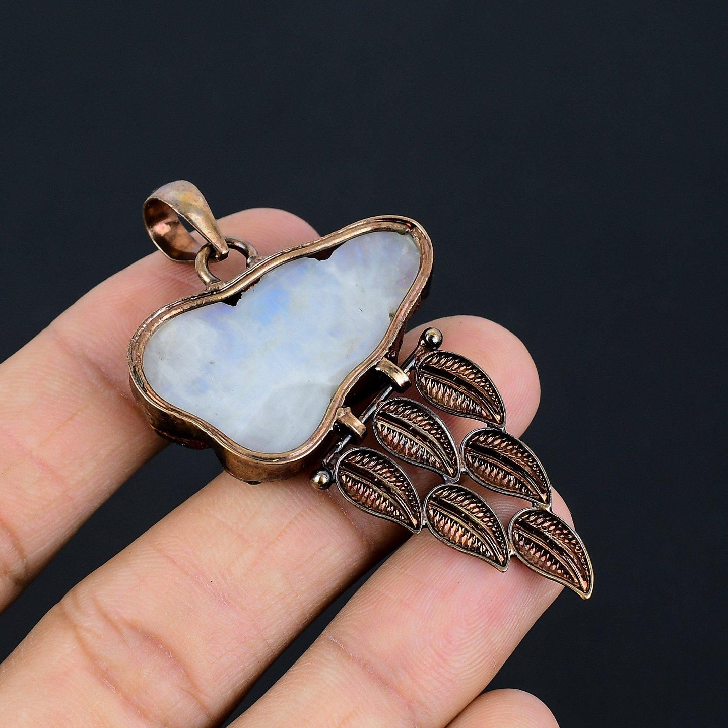 Rainbow Moonstone Gemstone Pendant