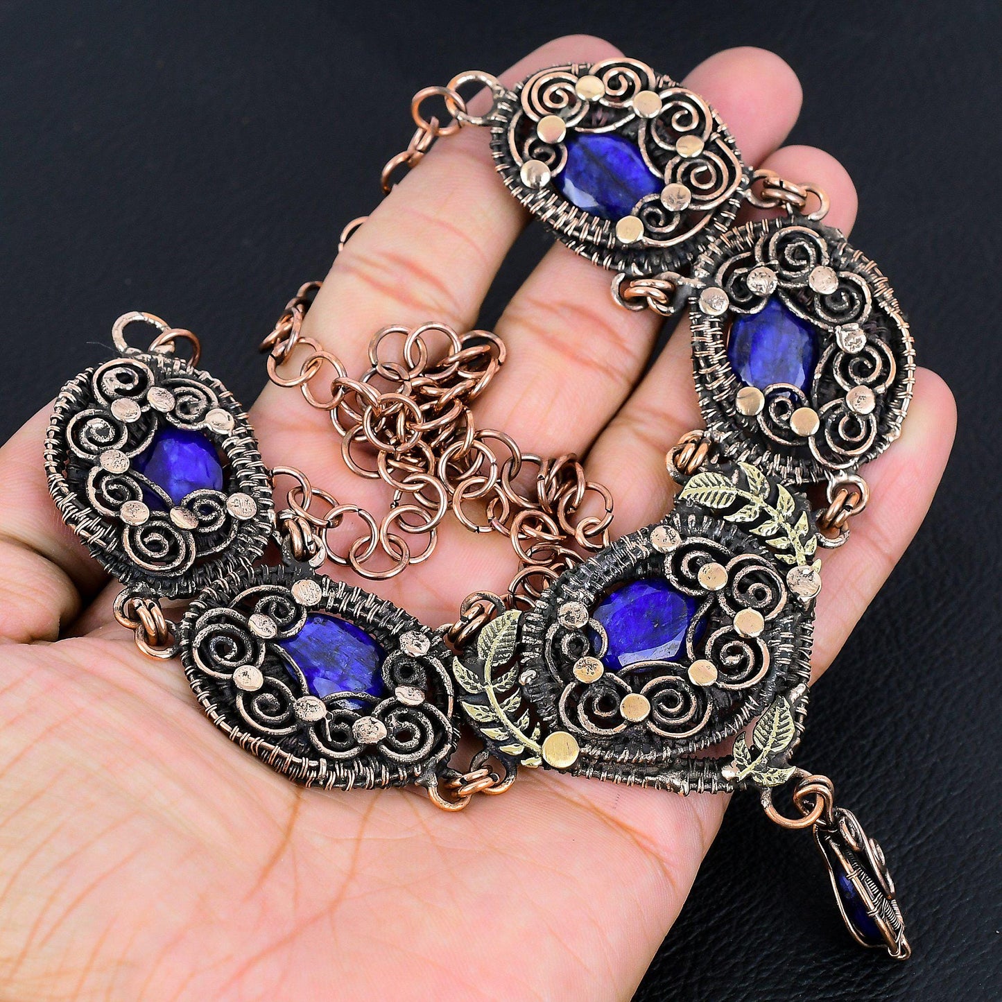 Blue Sapphire Gemstone Necklace