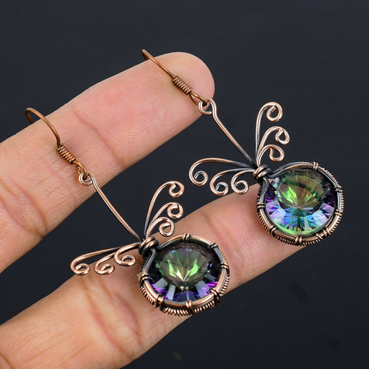 Rainbow Mystic Topaz Gemstone Earrings
