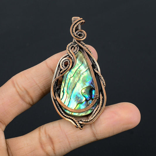 Multicolor Abalone Gemstone Pendant