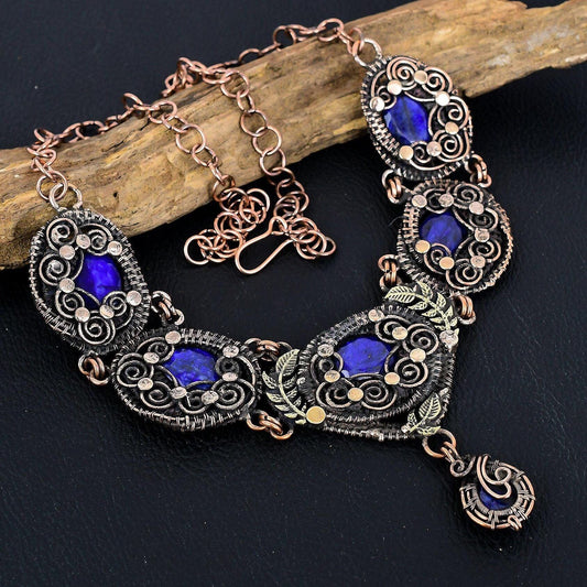Blue Sapphire Gemstone Necklace