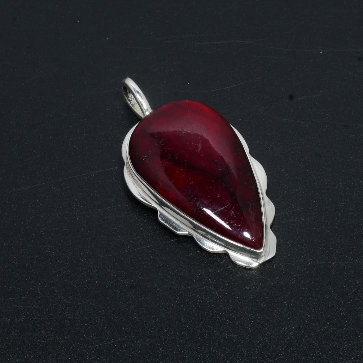 Red Labradorite Gemstone Pendant