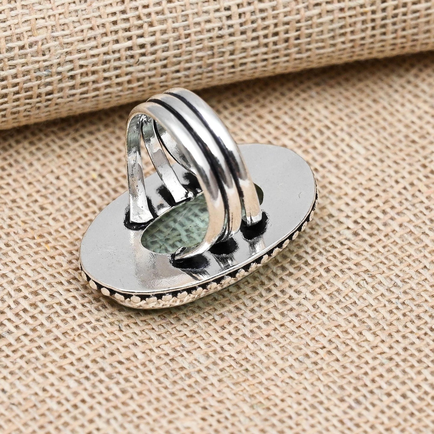 Aqua Apatite Gemstone Ring