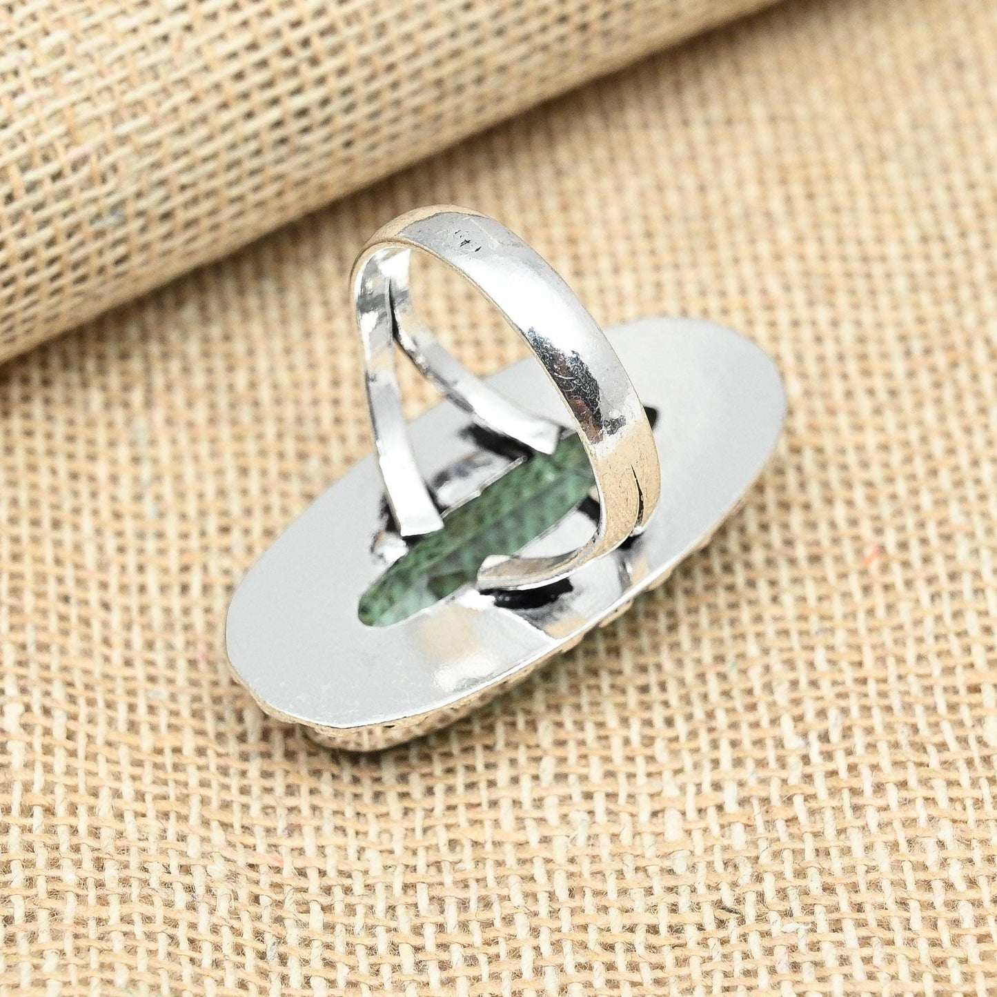 Aqua Apatite Sterling Silver Ring