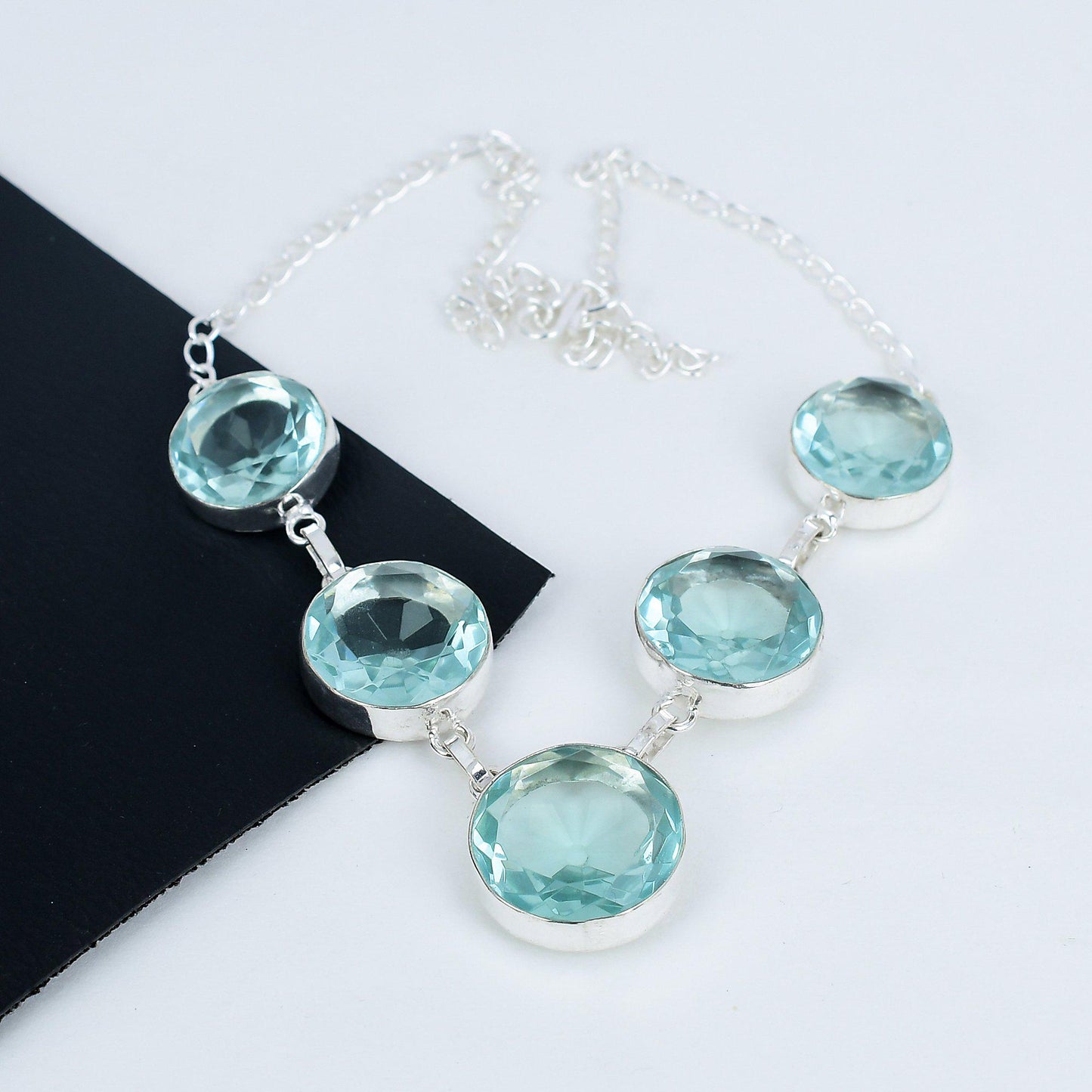 Aquamarine Sterling Silver Necklace