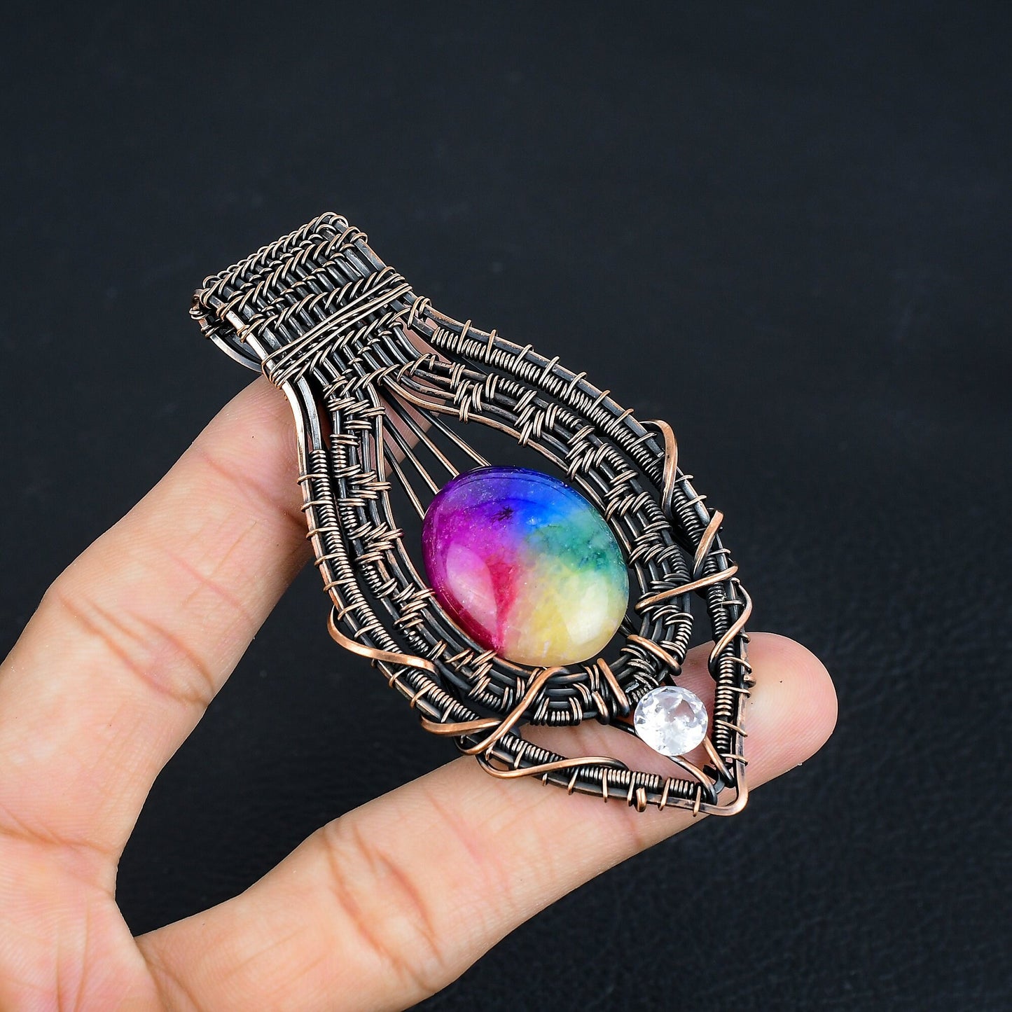 Rainbow Solar Quartz Gemstone Pendant