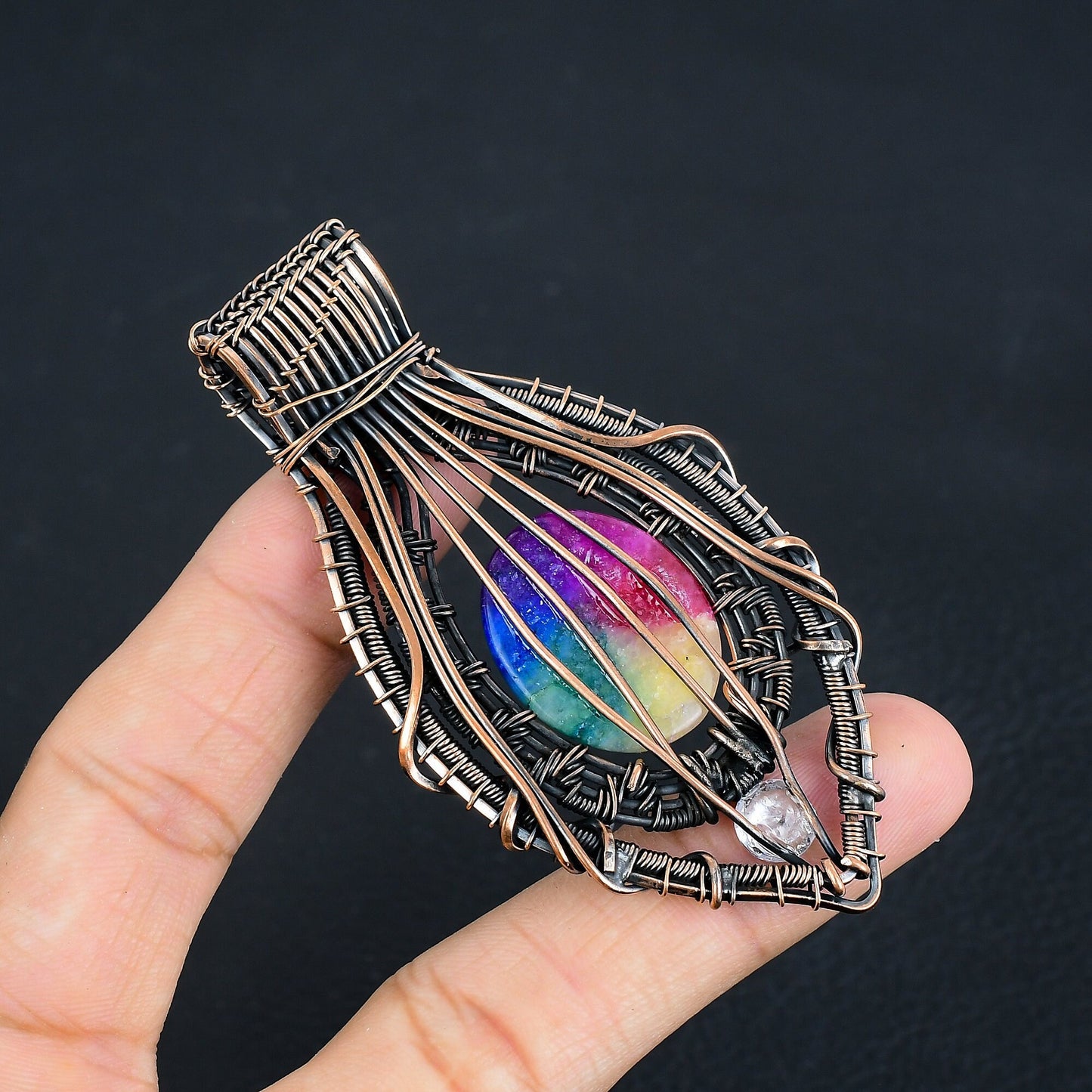 Rainbow Solar Quartz Gemstone Pendant