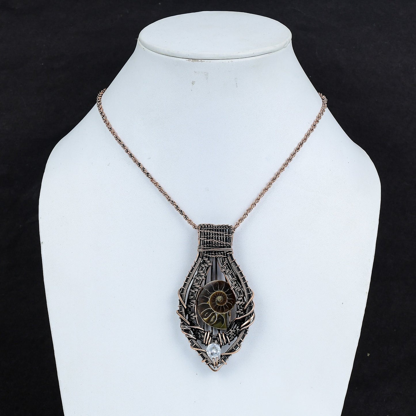 Brown Ammonite Gemstone Pendant
