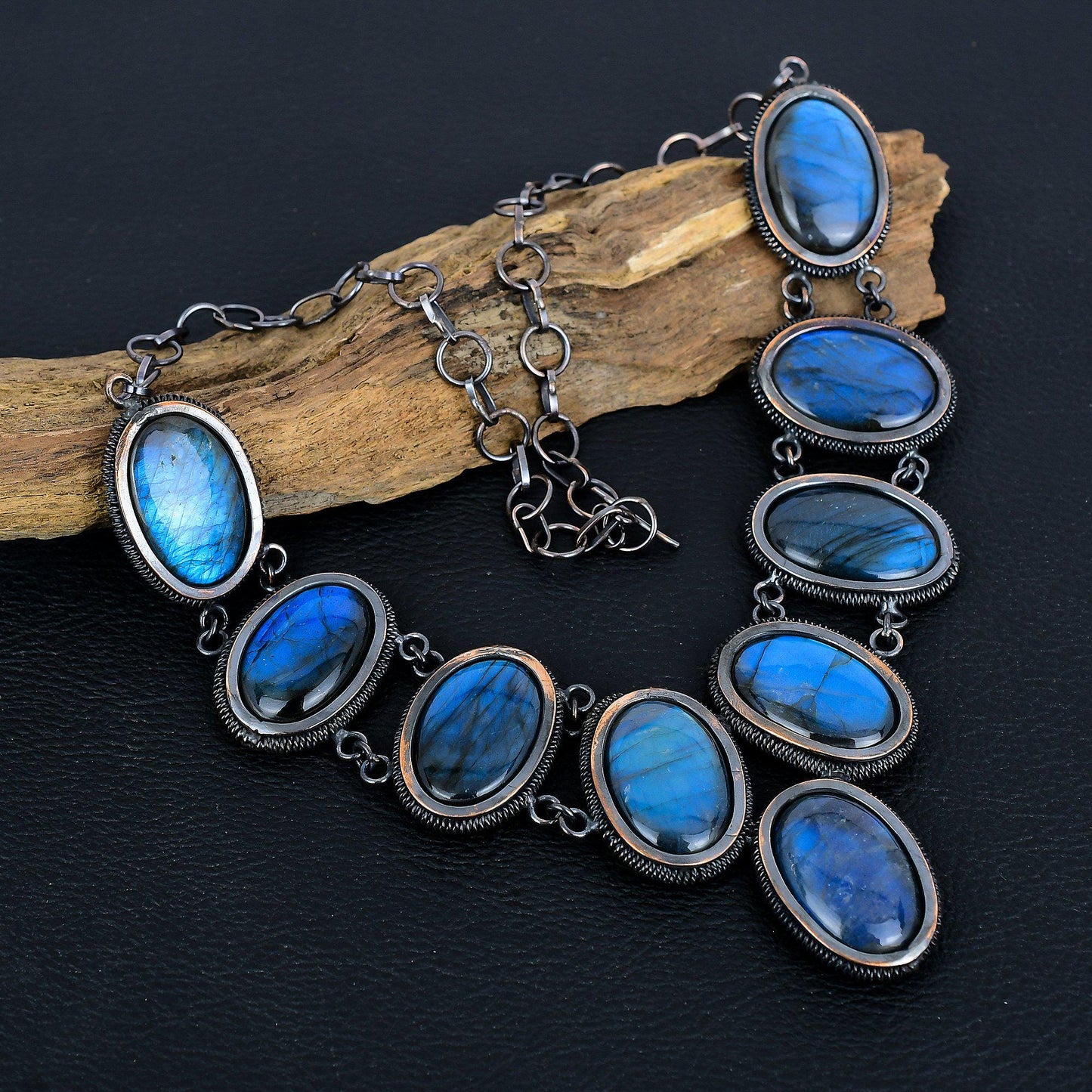 Blue Labradorite Gemstone Necklace