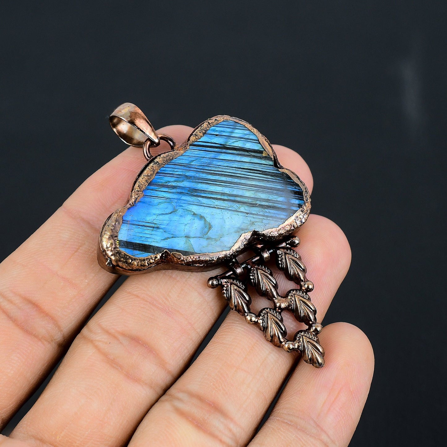 Blue Labradorite Gemstone Pendant