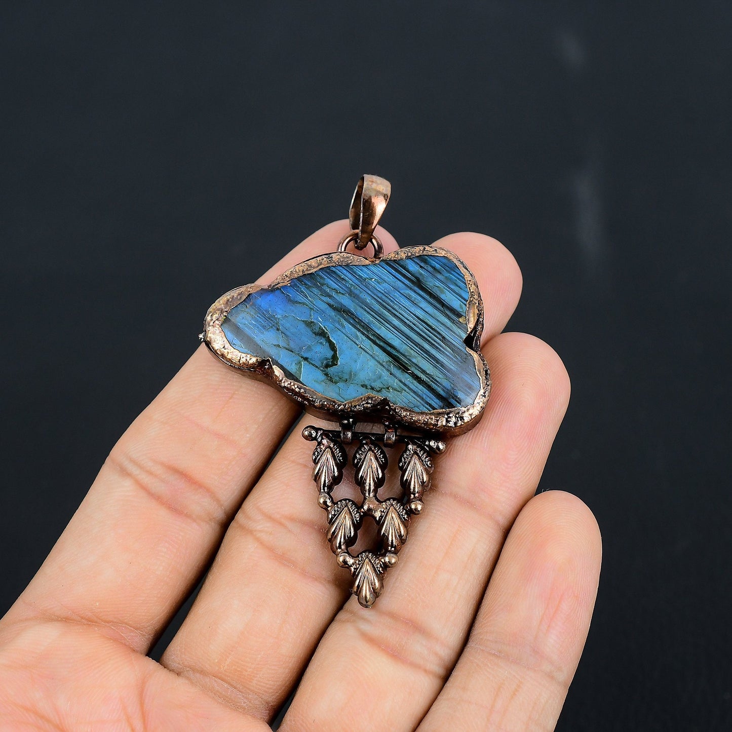 Blue Labradorite Gemstone Pendant