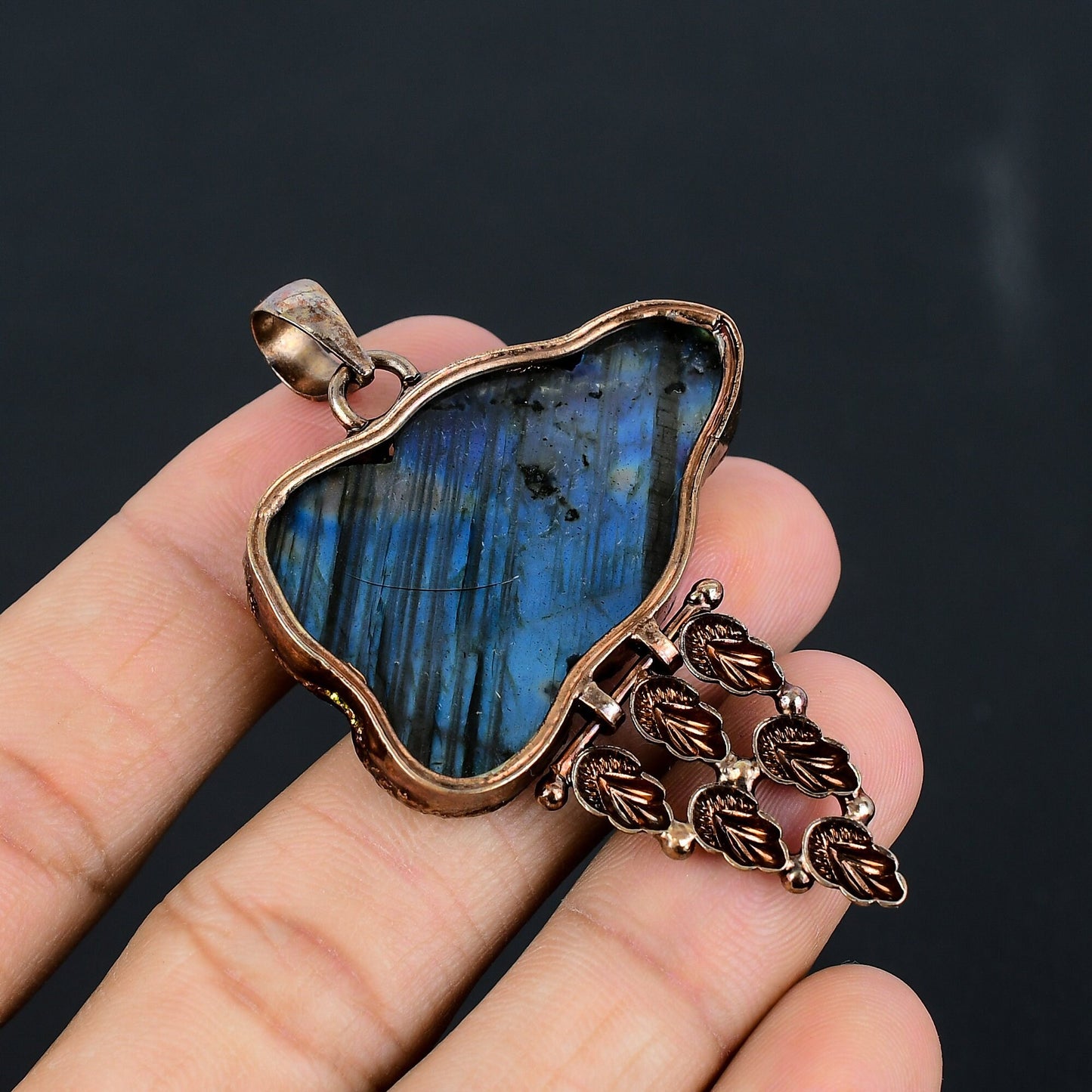 Blue Labradorite Gemstone Pendant