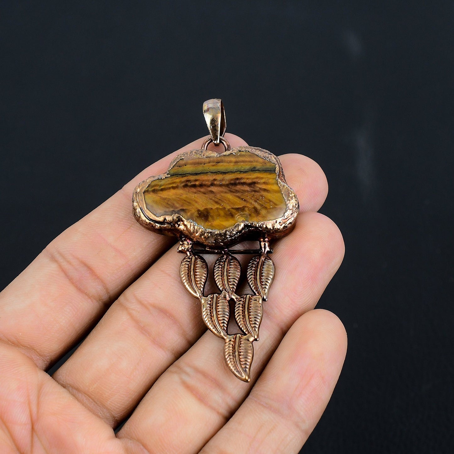 Brown Tiger Eye Gemstone Pendant