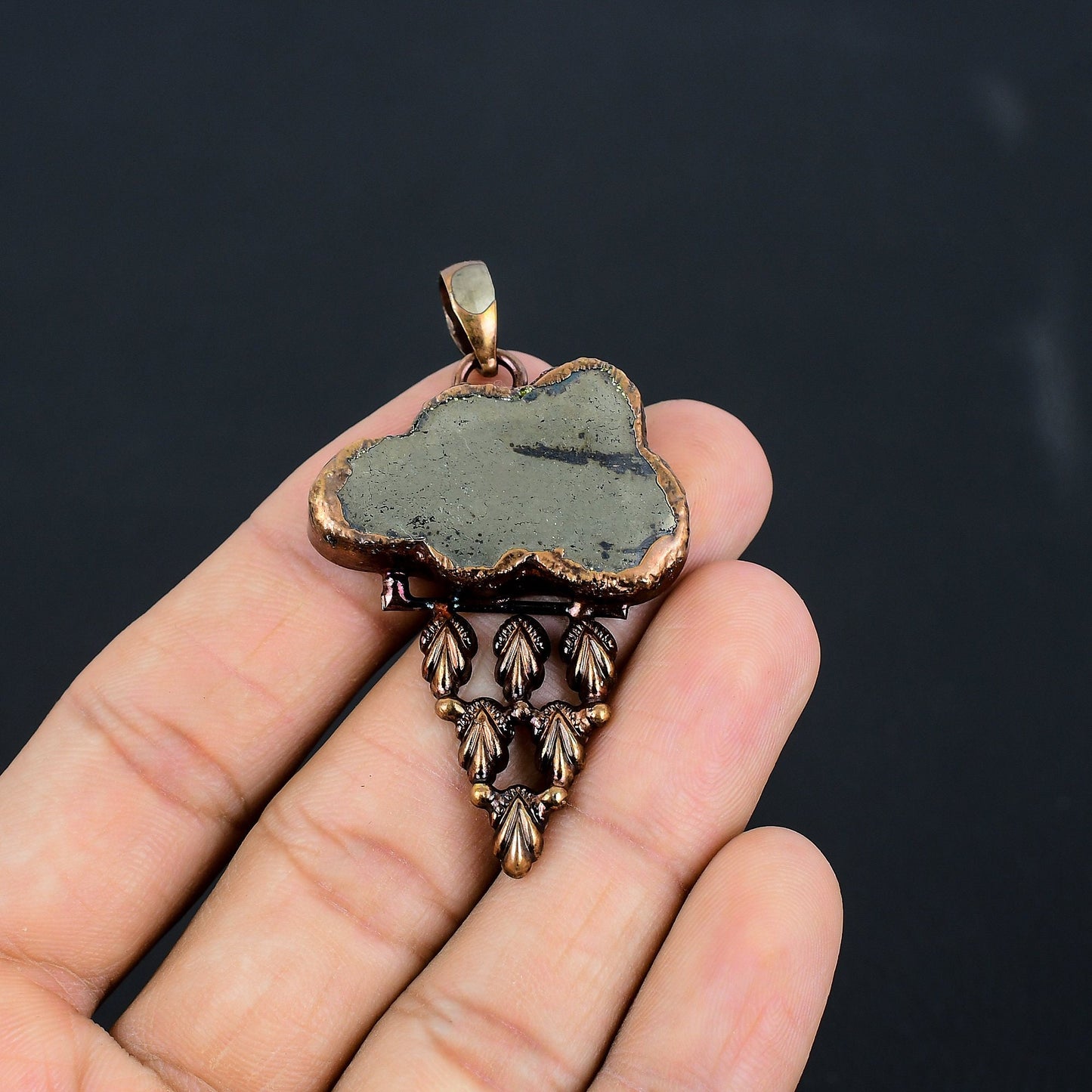 Golden Pyrite Gemstone Pendant