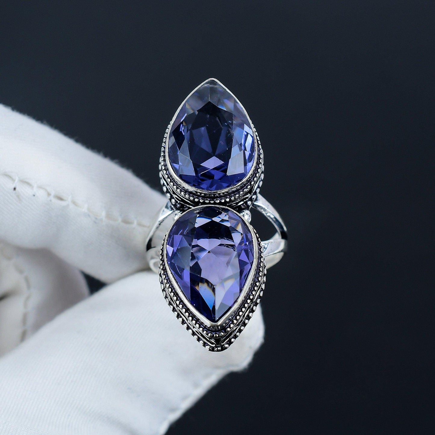 Purple Amethyst Gemstone Ring