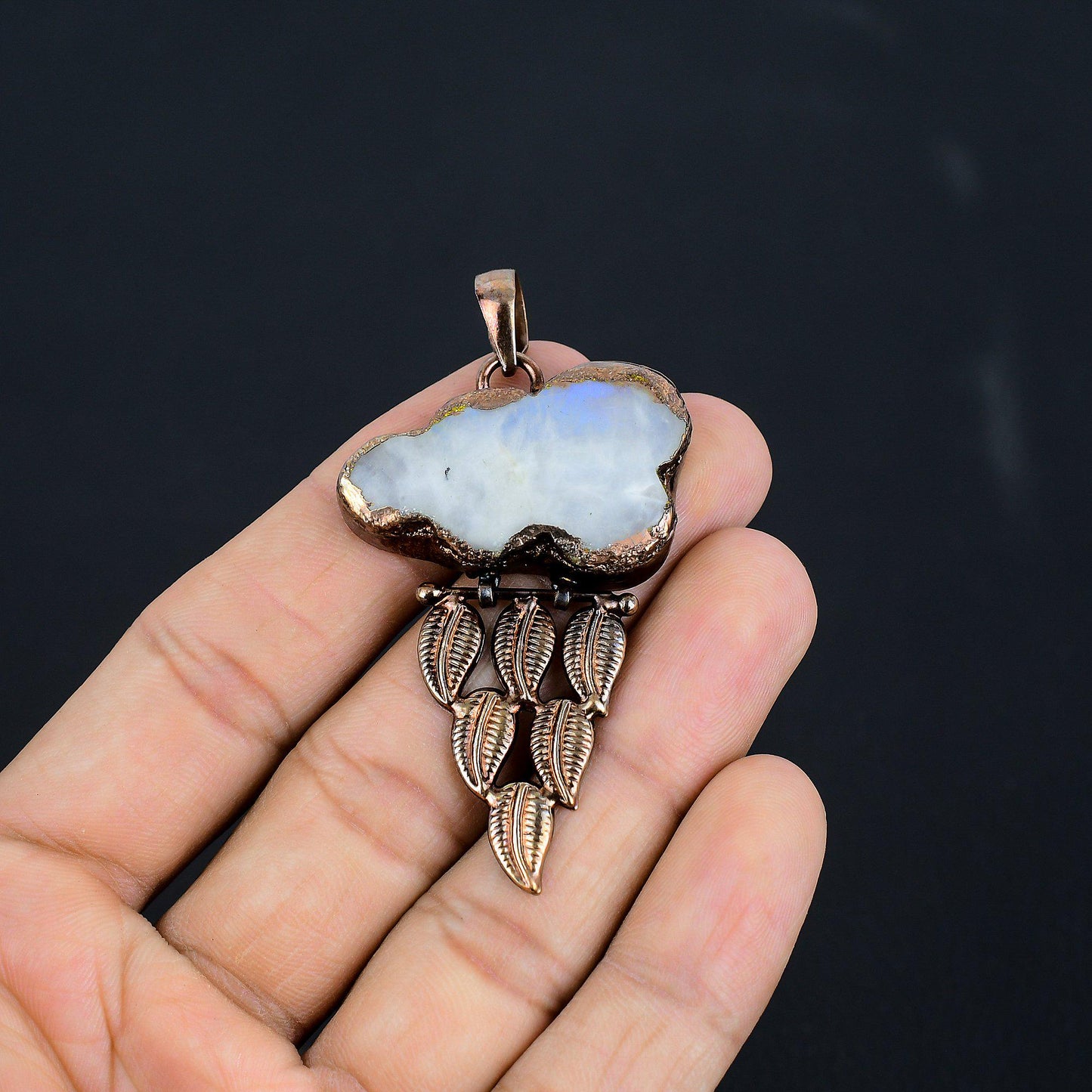 Rainbow Moonstone Gemstone Pendant