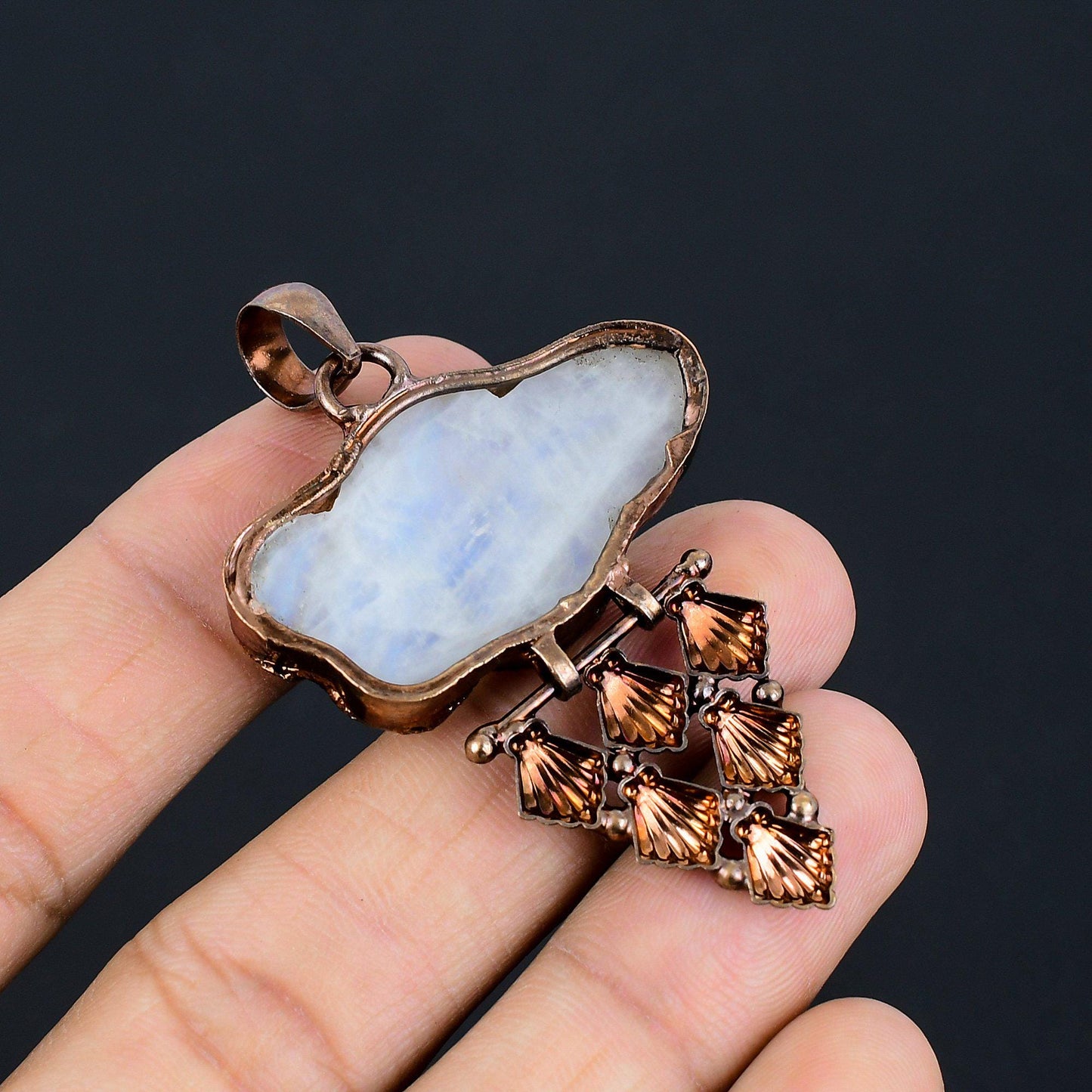Rainbow Moonstone Gemstone Pendant
