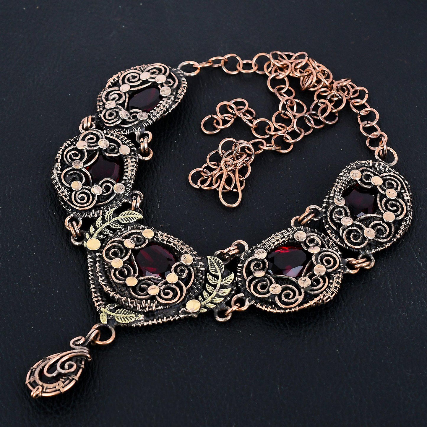 Red Garnet Gemstone Necklace