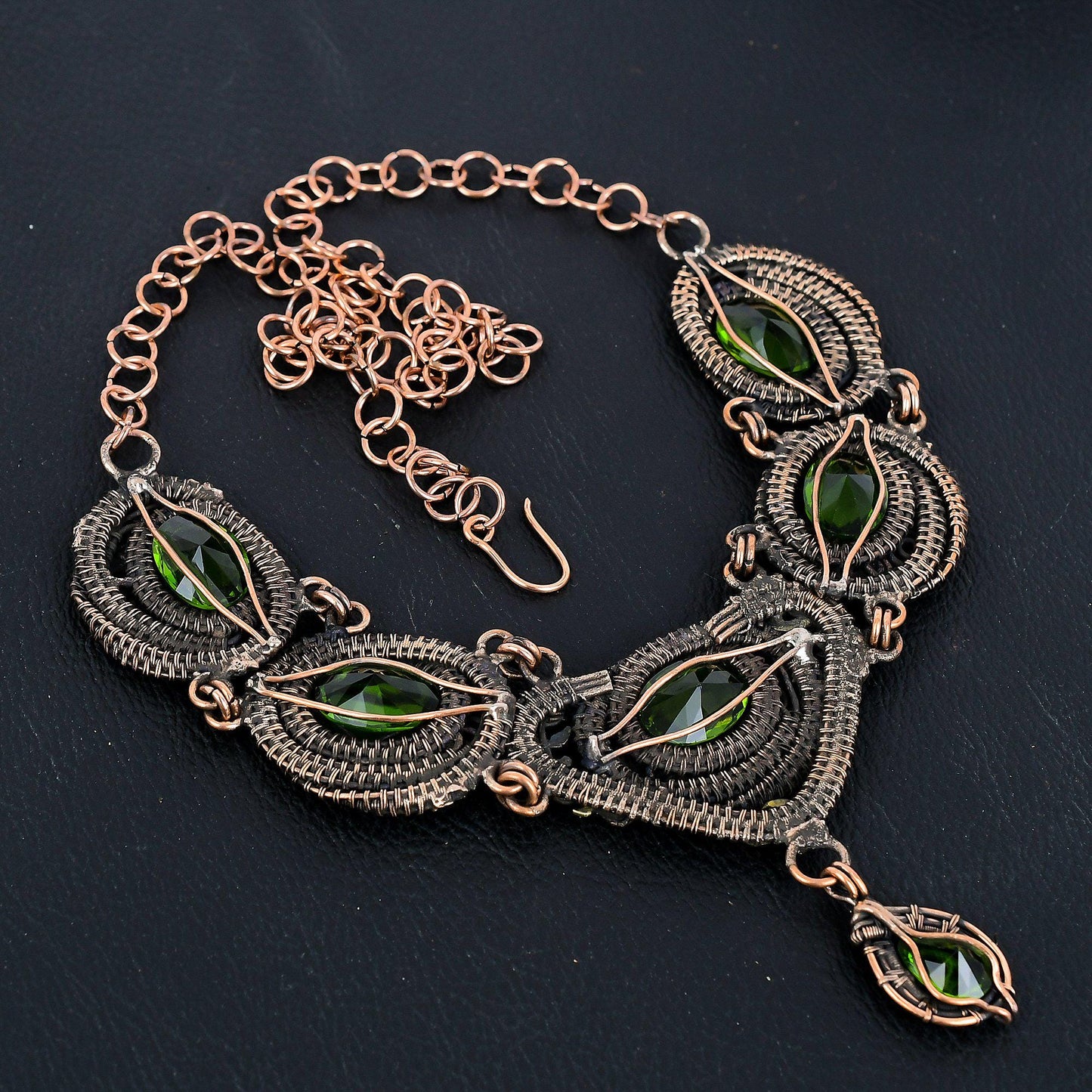Green Peridot Gemstone Necklace