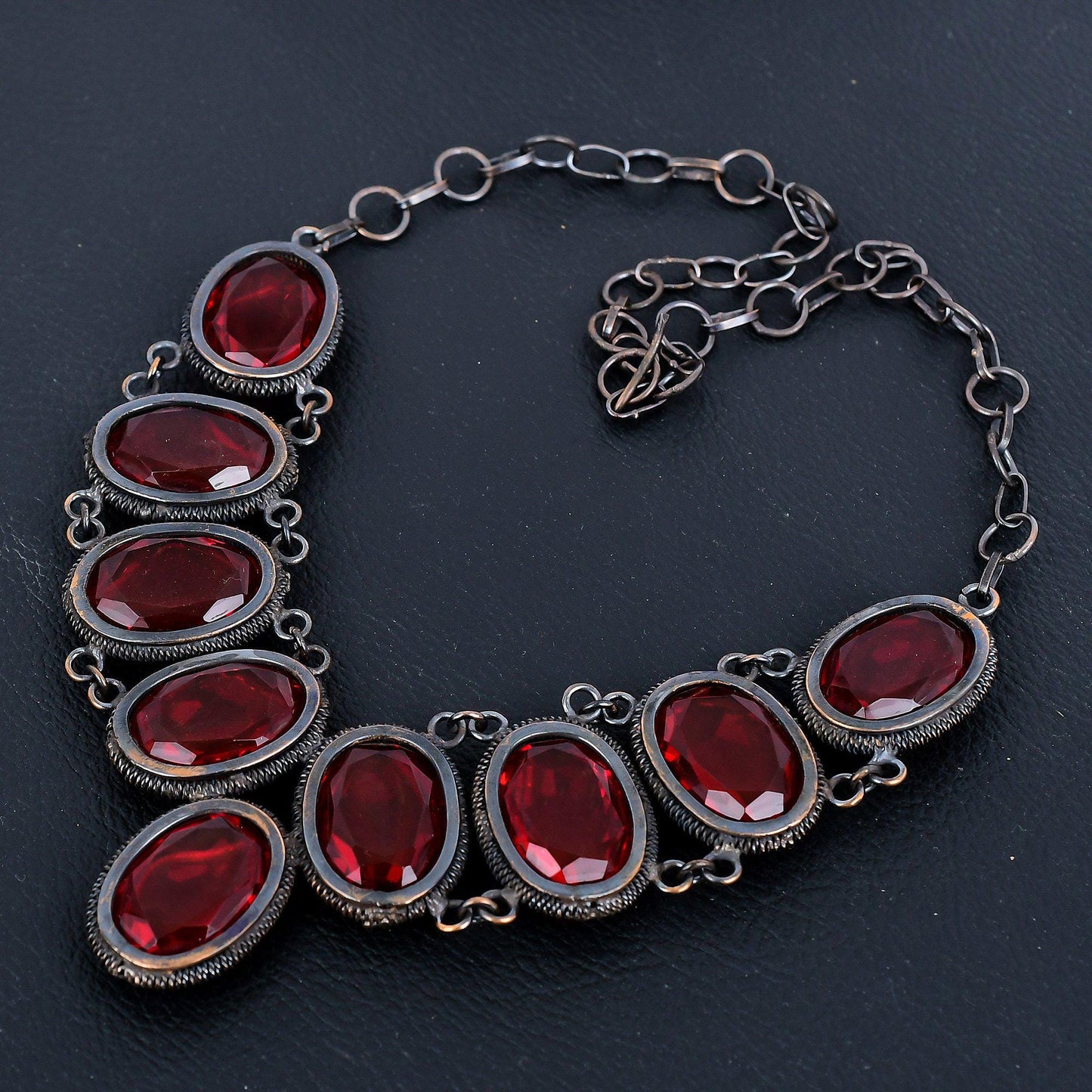 Red Garnet Gemstone Necklace