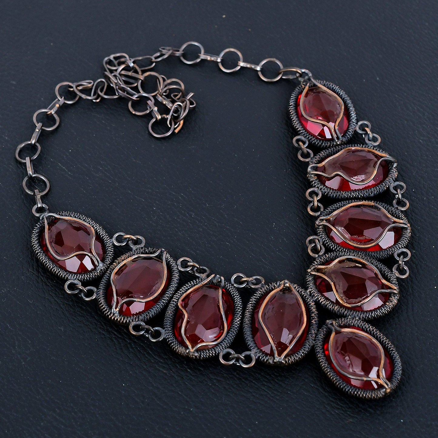 Red Garnet Gemstone Necklace