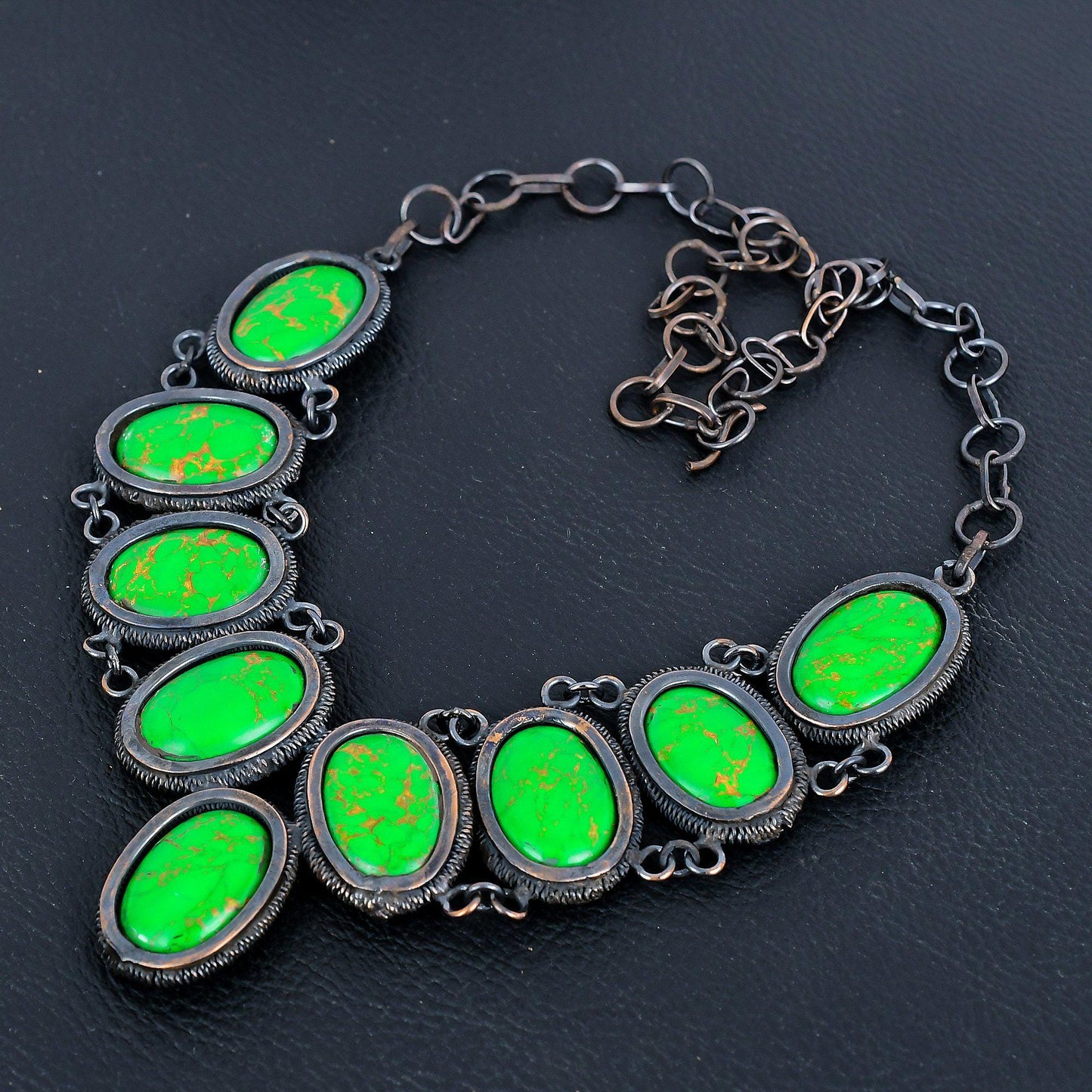 Green Turquoise Gemstone Necklace