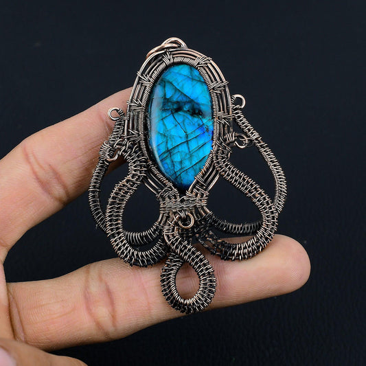 Blue Labradorite Gemstone Pendant