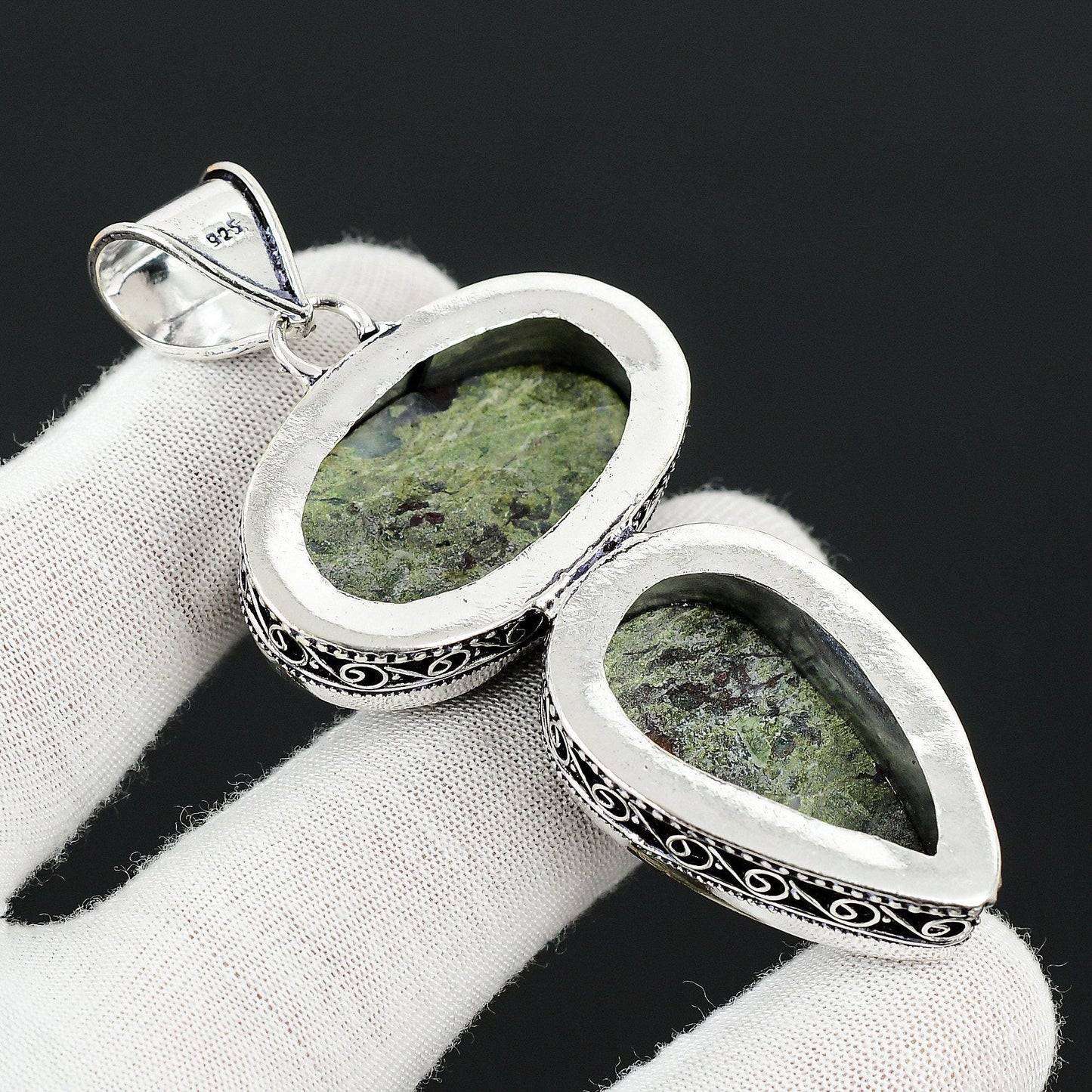 Green & Red Dragon Blood Jasper Pendant