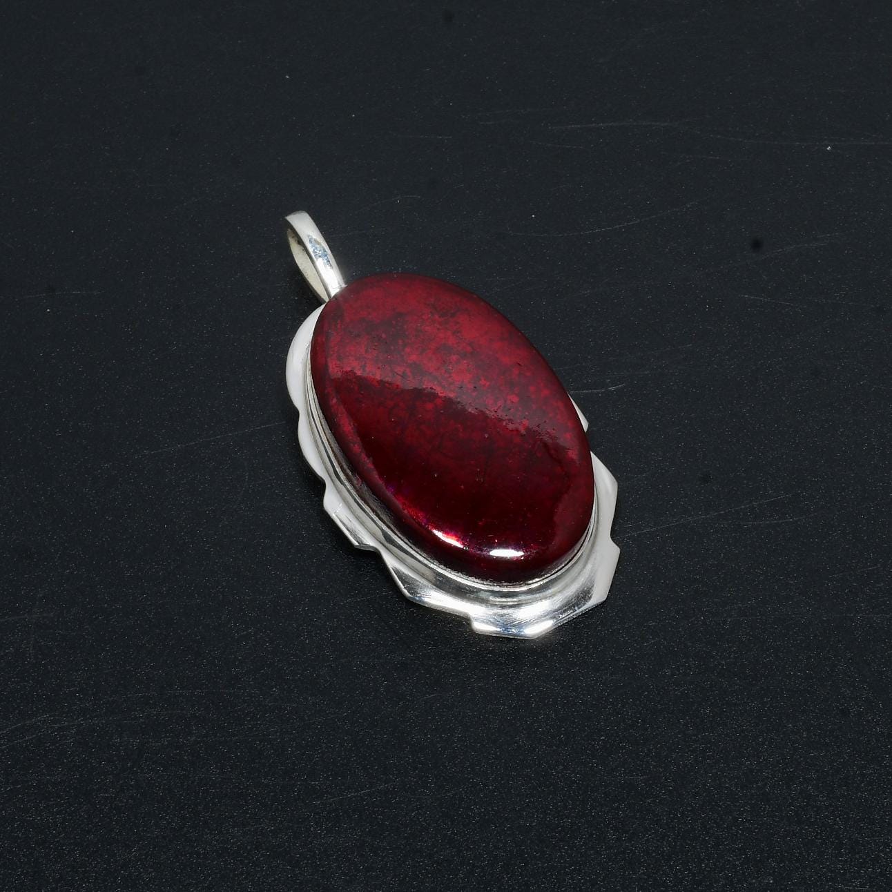 Red Labradorite Gemstone Pendant