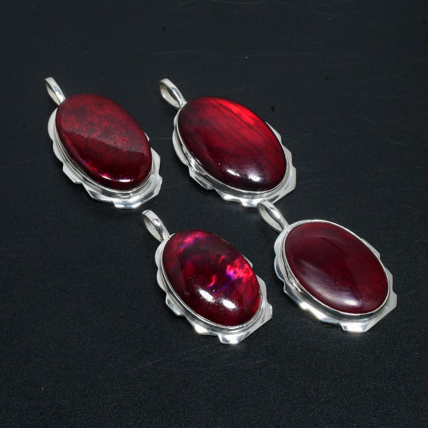 Red Labradorite Gemstone Pendant