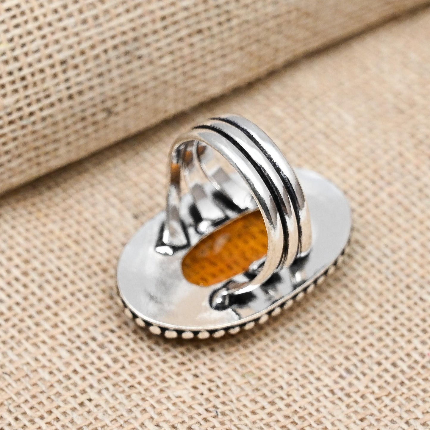 Honey Topaz Sterling Silver Ring