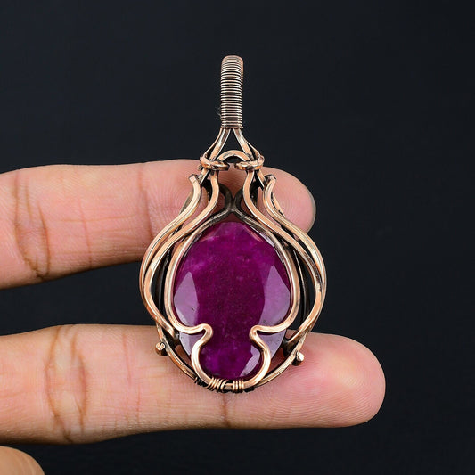 Kashmiri Red Ruby Gemstone Pendant