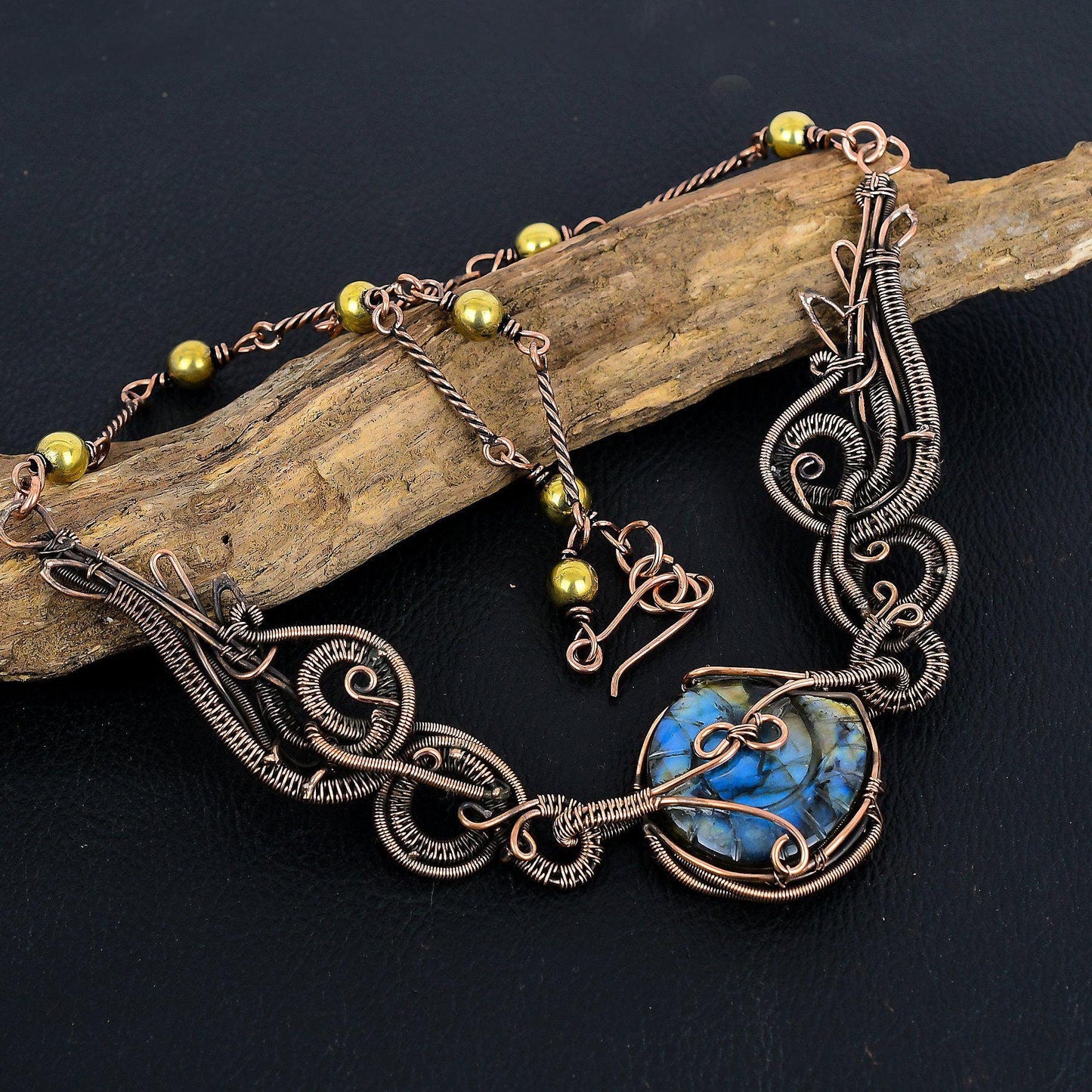 Blue Labradorite Gemstone Necklace