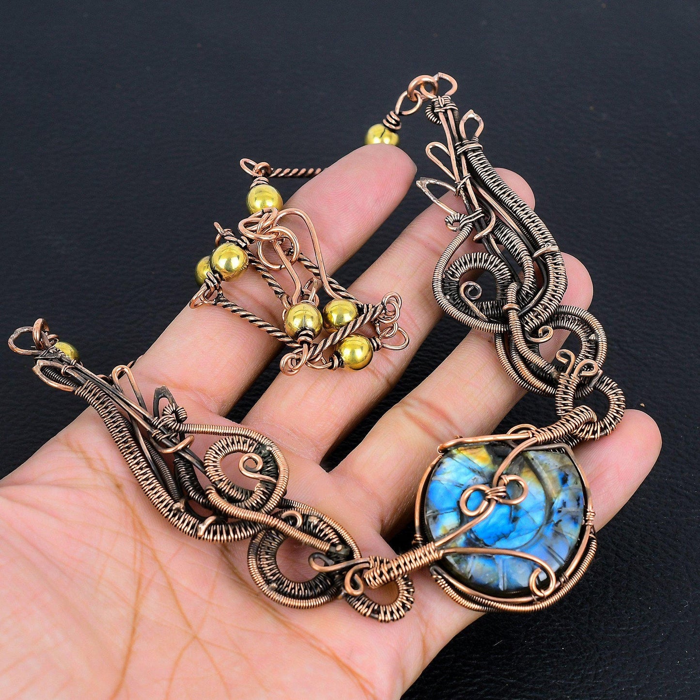 Blue Labradorite Gemstone Necklace